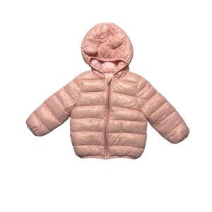 Amazon Toddler Girl Pink Winter Bubble Coat Size 9-12M